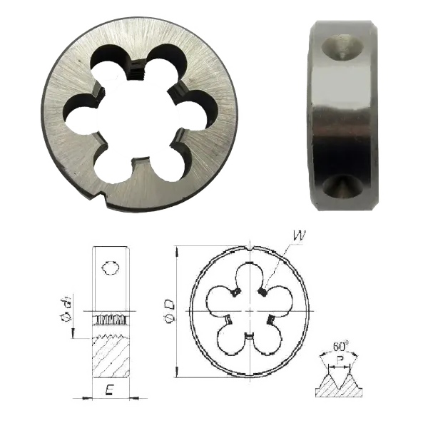 Плашка для дюймової різьби UNC 7/8"×9 HSS