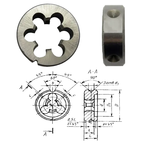 Плашка М10×1,5 9XC