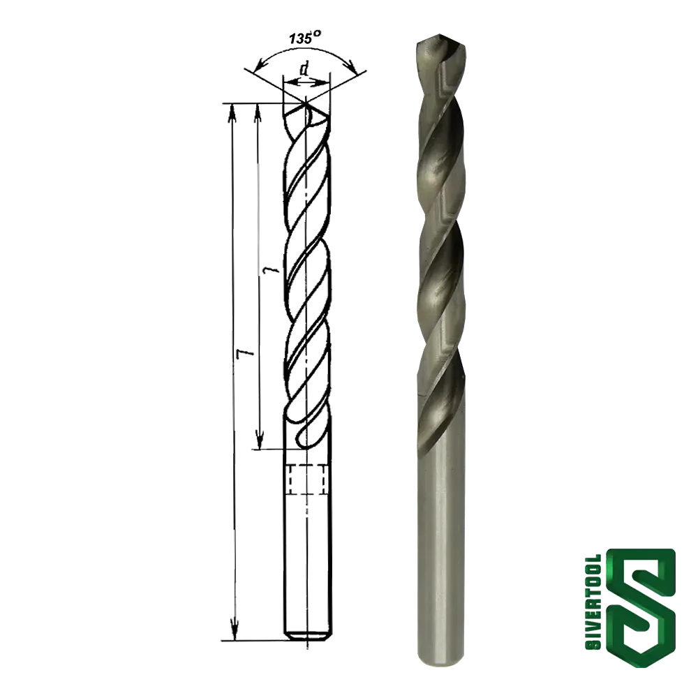Свердло по металу 5 мм Р6М5 B1 L86/52 "Sivertool"