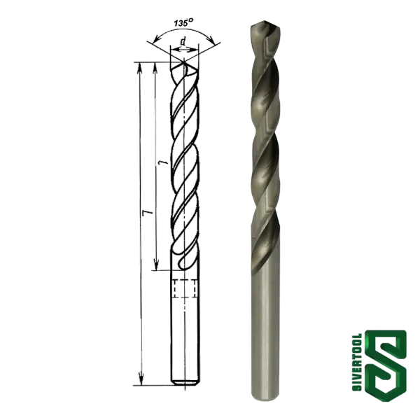 Свердло по металу 5 мм Р6М5 B1 L86/52 "Sivertool"